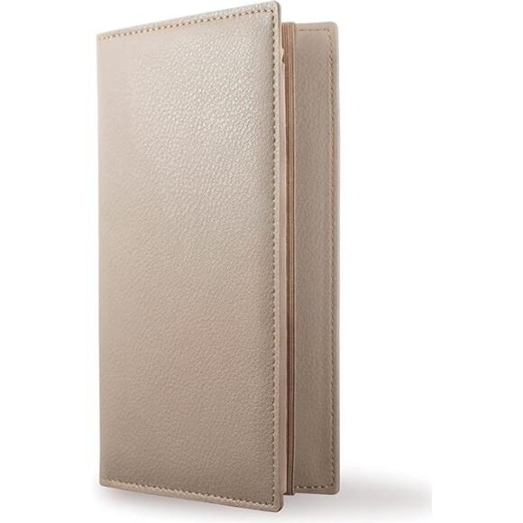 Checkbook Cover Premium Vegan Leather Checkbook Holder Slim Wallets - Picture 8 of 8